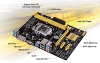 ASUS H81M-K Intel H81 Soket 1150 DDR3 1600MHz DVI&VGA Anakart - 1